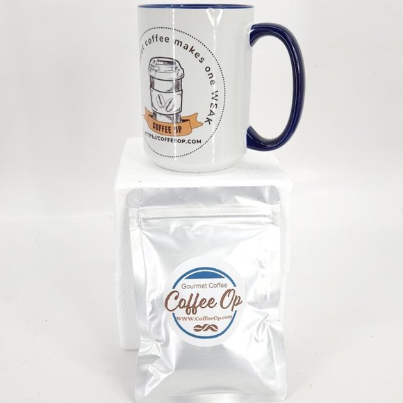 Coffee Op Exquisite 15 oz Coffee Mug Premium Porcelain + Free Gourmet coffee - Picture 3 of 16